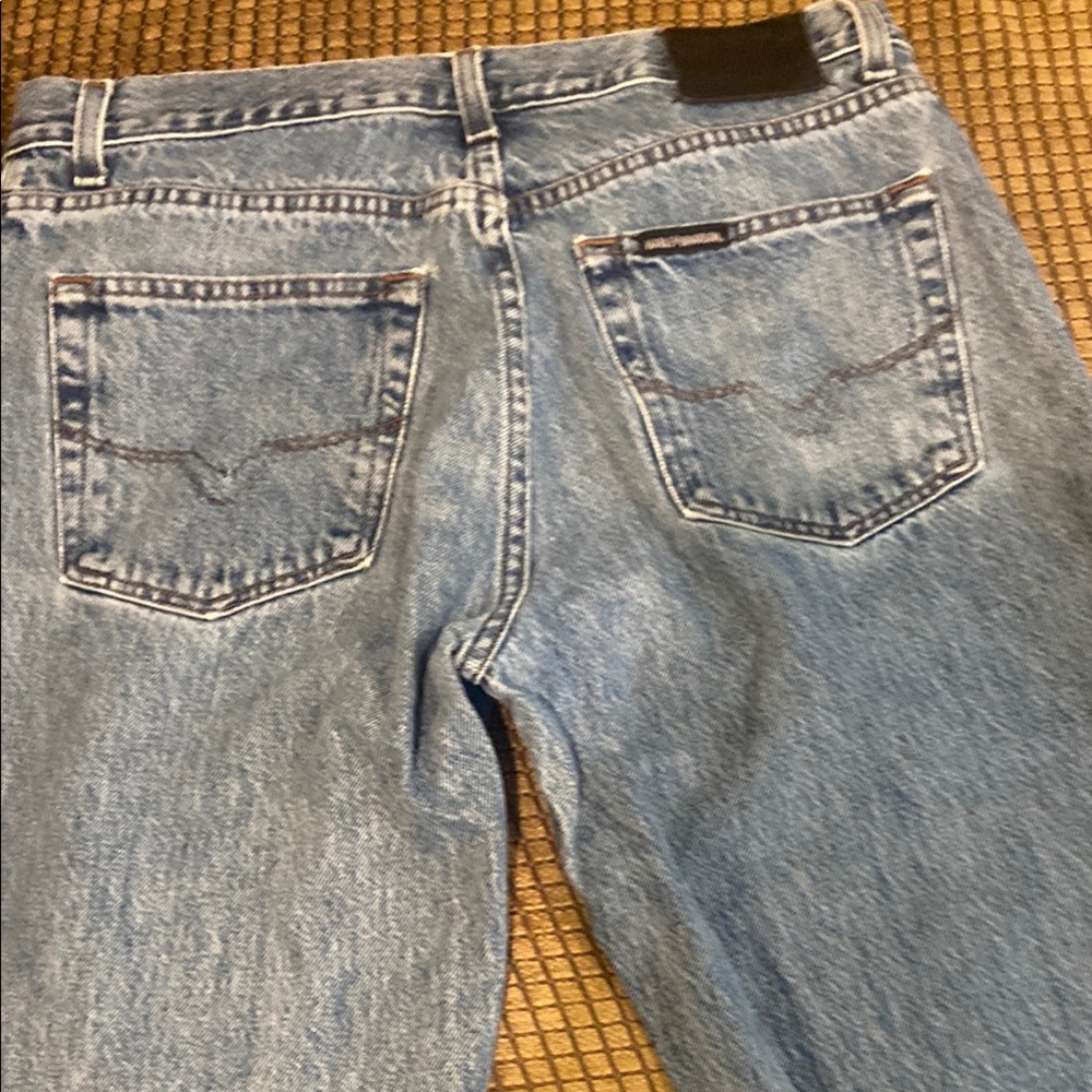 Harley-Davidson Blue Relaxed Jeans with Straight-Leg Cut